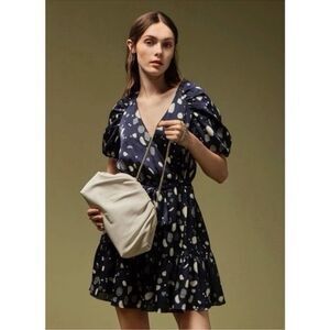 ✨Ted Baker Steviee Puff Sleeve Faux Wrap Sz 3 Dress✨